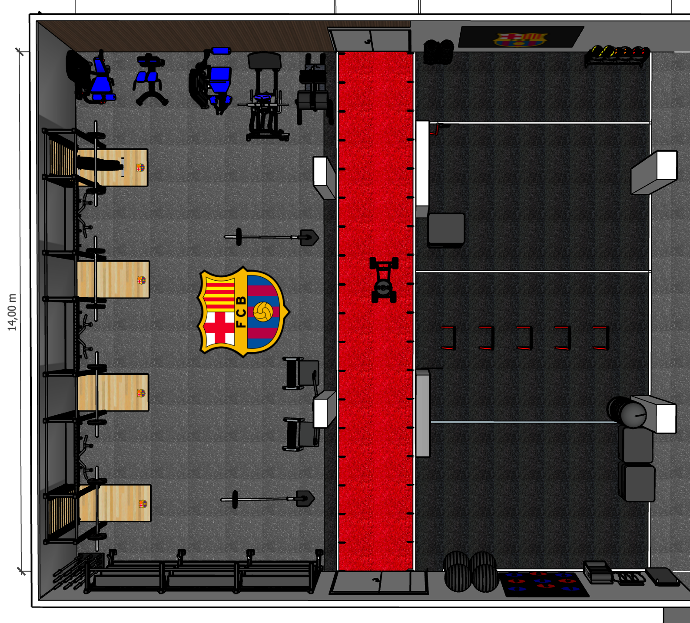 FC barcelona Gym design