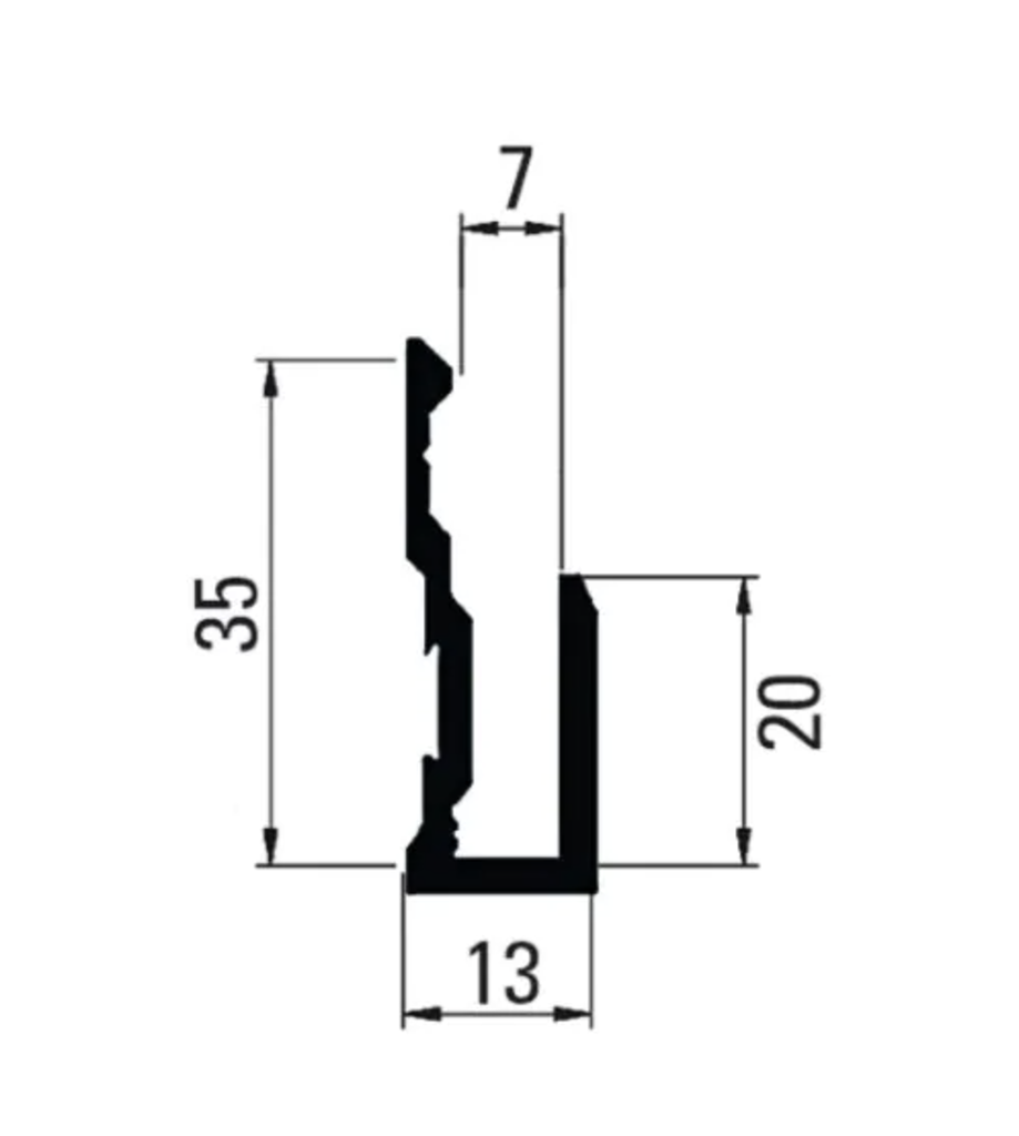 Fitness Mirror installation profile (price/5m)