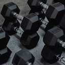 STRIDE Molded Hex Rubber Dumbbell (single; 4kg)