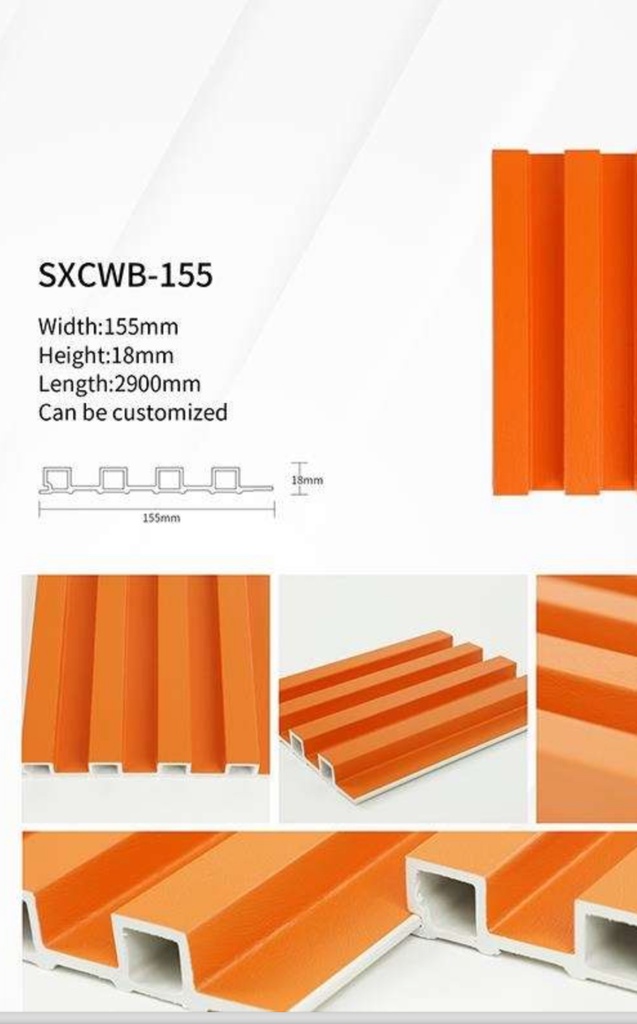 Fluted wall panel BLACK (18mm*155mm*2900mm) / price per panel
