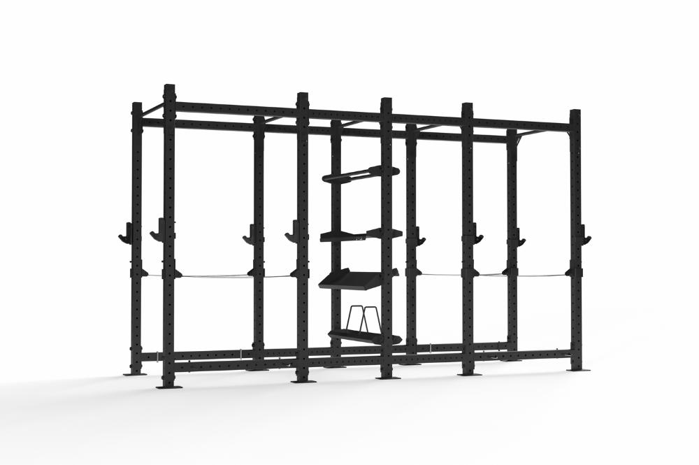 RAPTOR Double Power Rack Extended with shelves