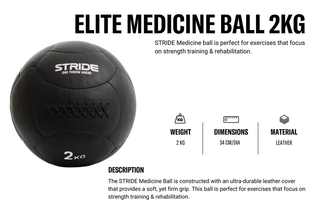 STRIDE Elite Medicine Ball Pro (2kg)