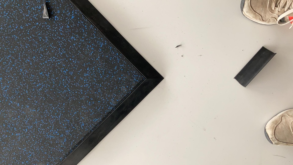 Connect Blue Fleck finished with our rubber profiles