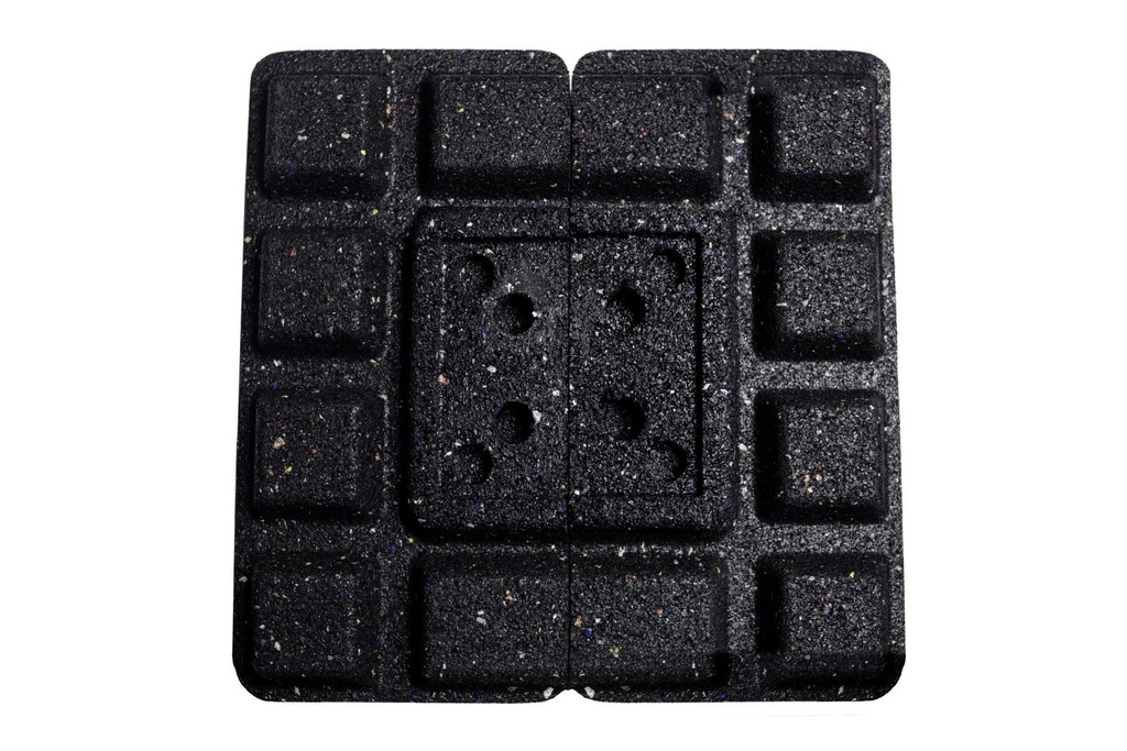 Connecting Rubber Tile |  15% Red  |  1m x 1m x 2cm