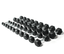 STRIDE Hex Rubber Dumbbell (pair; 30kg)