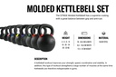 STRIDE Molded Kettlebell SET (set of 9pcs 4kg - 32kg)