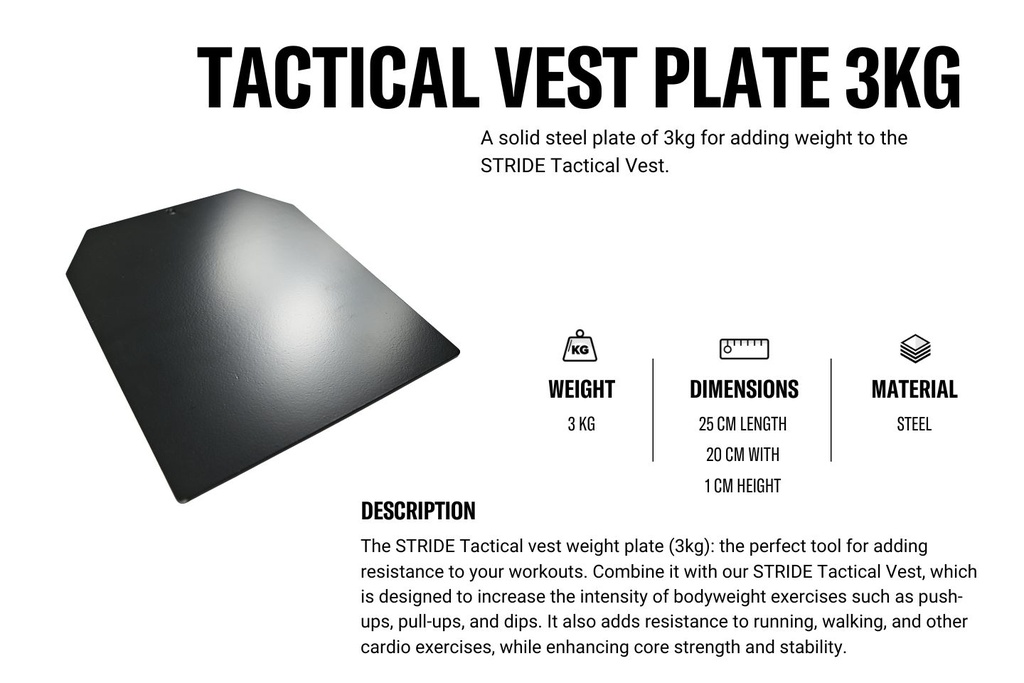 STRIDE Tactical vest weight plate (3kg)