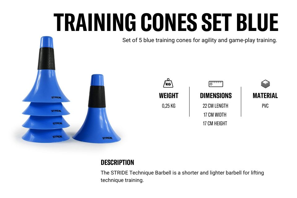 STRIDE Training Cone Blue (5pcs)