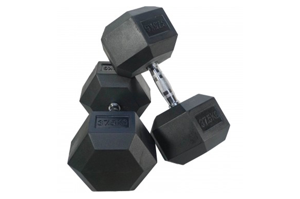 ​Hex Rubber Dumbbell (single; 55lbs = 25kg) Discontinued Product