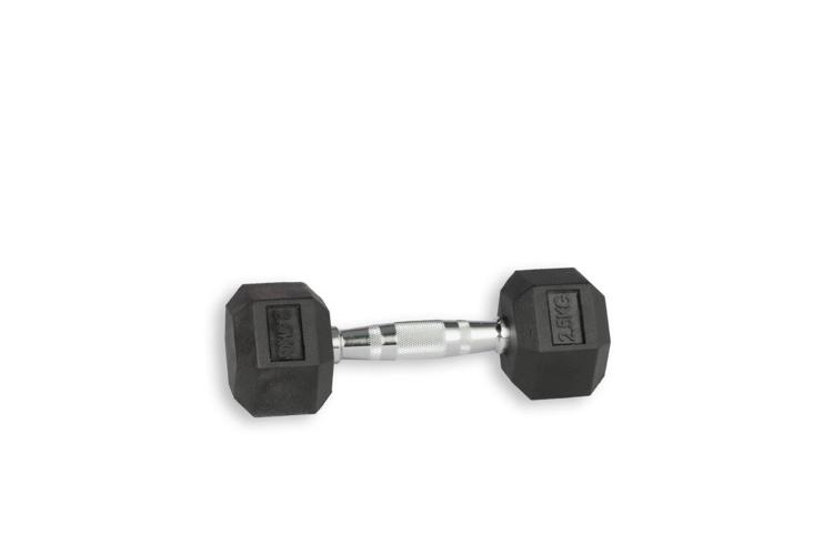 Hex Rubber Dumbbell (pair; 2,5kg) Discontinued Product