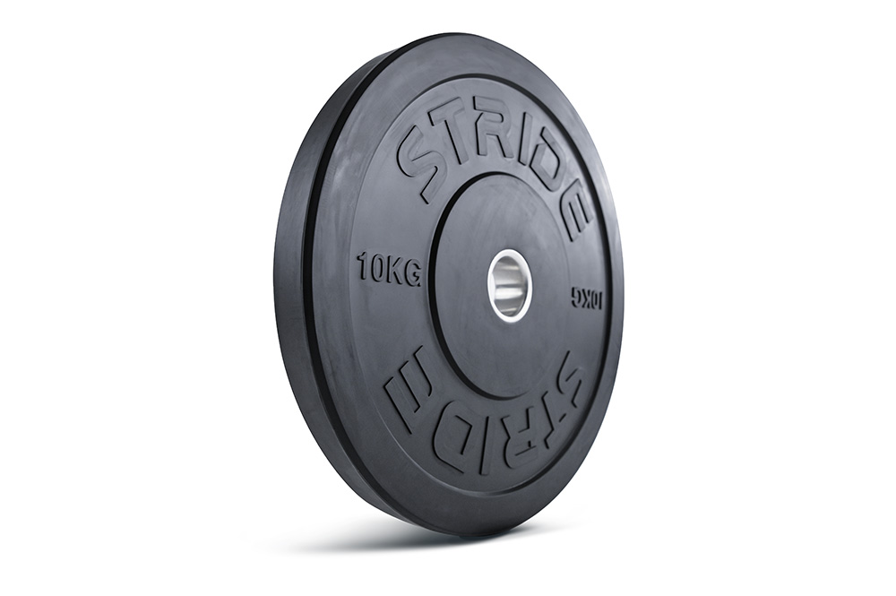 STRIDE Molded Black Rubber Bumper Plate (single; 10kg)