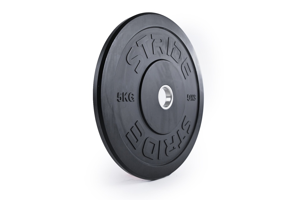 STRIDE Molded Black Rubber Bumper Plate (single; 5kg)