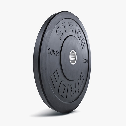 STRIDE Molded Black Rubber Bumper Plate (single; 10kg)