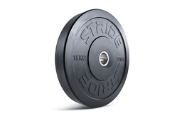 [STR-MOBUMPLATE15-SINGLE] STRIDE Molded Black Rubber Bumper Plate (single; 15kg)