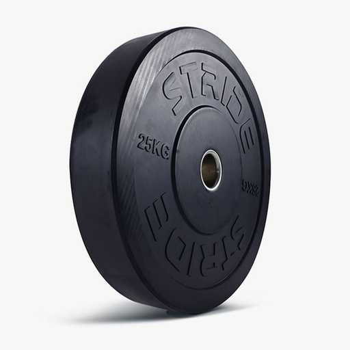 STRIDE Molded Black Rubber Bumper Plate (single; 25kg)