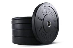 [STR-MOBUMPLATESET] STRIDE Molded Black Rubber Bumper Plate SET (set of 5 pairs; 5kg-25kg)