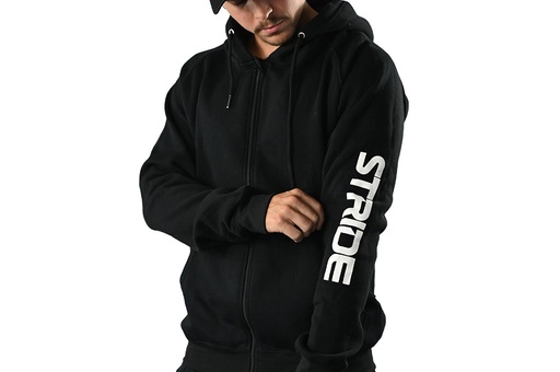 STRIDE Black Hoodie | Tricep White (MEN)