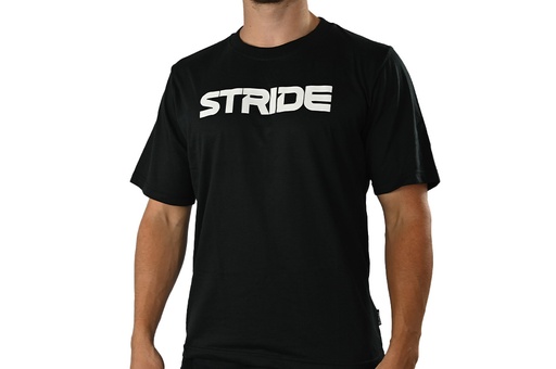 STRIDE Black T-shirt | Chest print (MEN)