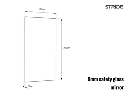 [INT-MIR] Fitness Mirror (6mm safety glass - W100 / H200)
