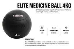 [STR-ELMEDBALL4PRO] STRIDE Elite Medicine Ball Pro (4kg)